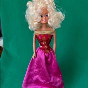 Vintage 1990’s Talking Tina doll by Toymax w Barbie dress works!